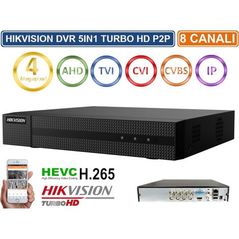 HIKVISION HWD-6108MH-G2 DVR 5IN1 AHD CVI TVI CVBS IP 8 CANALI UTC 4 MP TURBO HD - Capacità Hard Disk: 1TB