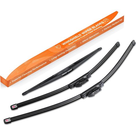 Essuie-glaces avant et arrière pour Vauxhall Meriva B MK2, années de fabrication 2010-2018 (jeu de 3 : 700 mm/575 mm/400 mm) (1/5)