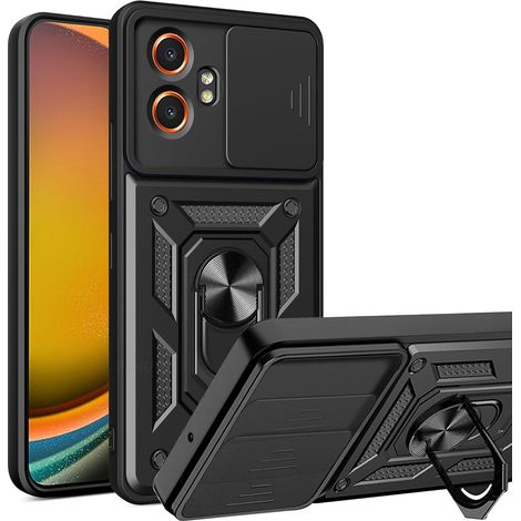 Étui avec support et obturateur pour appareil photo pour Samsung Galaxy Xcover 7 Pro - noir, renforcé, avec protection pour l'appareil photo (1/5)