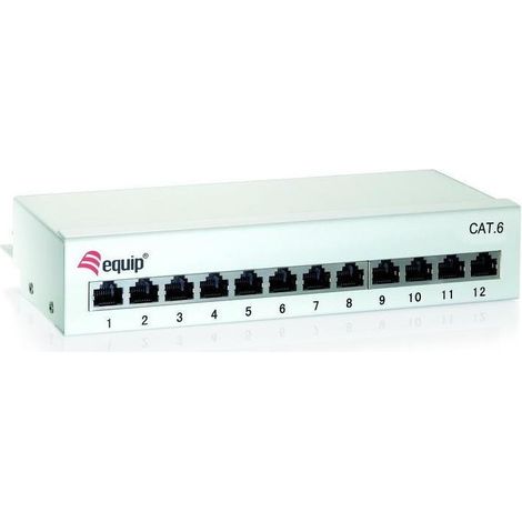 Equip Patchpanel Cat.6, 12-Port, lgr 227362 (1/5)