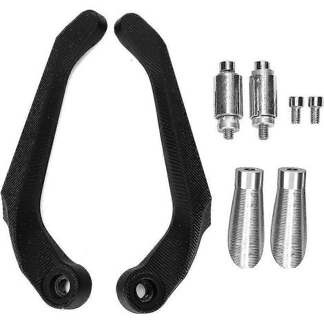 Protectores de manos universales anticaída para bocina de motocicleta, accesorio de modificación de varilla (plateado) (1/5)