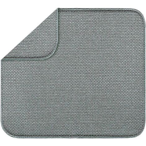 Tapis d'égouttage pour plan de travail de cuisine, set de table, sous-couche lavable pour égouttoir à vaisselle et bols-green (1/5)