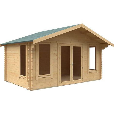 10x16 The Sutton 44mm Cabin - L295 x W475 x H292.6 cm - Solid Wood/Softwood/Pine - Natural