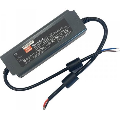MW MEAN WELL NPF-120-24 Alimentatore Trasformatore IP67 120W 24V 5A Input 220V e 110V
