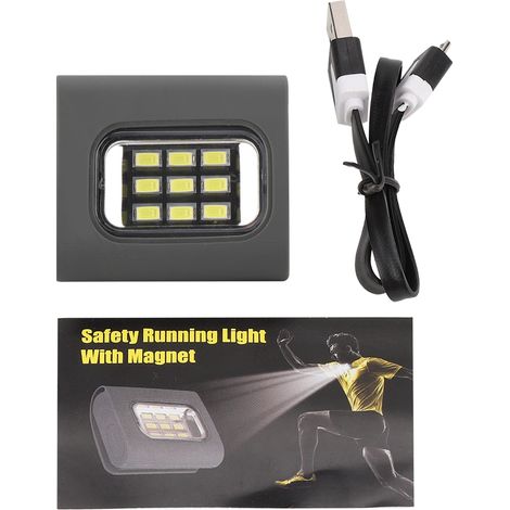 Lampe Led Rechargeable Usb 9-Cob Avec Aimant Pour Cyclisme Course En Plein Air Mode Sos Lot De 1 (1/5)