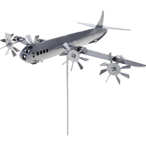 Metall-Windspiel für den Außenbereich: Windmühle, Superflugzeug-Skulptur