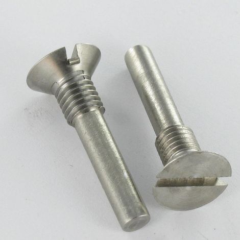 Vis métaux Tête fraisée Fendue 16X37 Filetée sur M8 Bout téton Long Inox-1 pièce