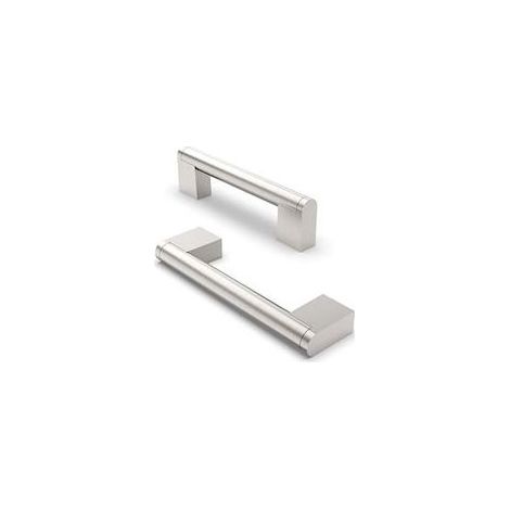 Set di 5 maniglie per mobili, interasse fori 192 mm, maniglie per mobili in acciaio inossidabile, maniglie per armadi, maniglie per mobili da cucina - Nichel spazzolato (1/4)