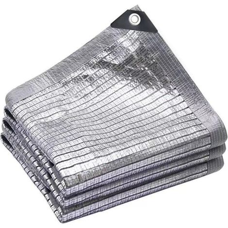 Filet d'ombrage en aluminium à 99 %, toile réfléchissante, résistante aux UV, 5 m de large x 5 m de long (1/5)