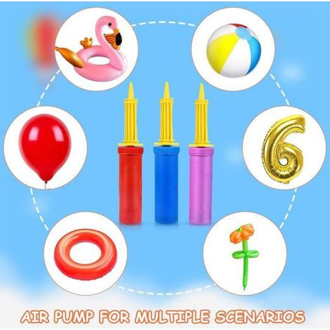 Pompe à Ballons - Non spécifié - 3 pièces - Rouge, Violet, Bleu - Manuelle - Antidérapante (1/4)