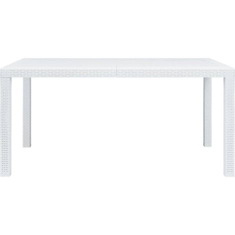 Maison Exclusive - Gartentisch Weiß 150x90x72 cm Kunststoff Ratta (1/5)
