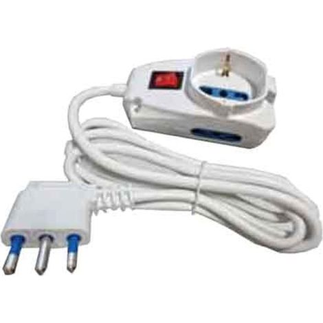 MULTIPRISE AVEC INTERRUPTEUR 3 VOIES CARDINALE 1+2 PLACES