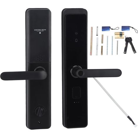 Verrou électronique intelligent multi-modes d'ouverture, serrure de sécurité connectée pour bureau, maison, appartement (1/5)