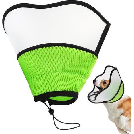 1. Dog Protective Collar - Adjustable - Soft Conical Shape - Post-operative Protection - Prevents Licking - Provides Comfortable Support - Suitable for Medium to Large Dogs - Green (1/5)