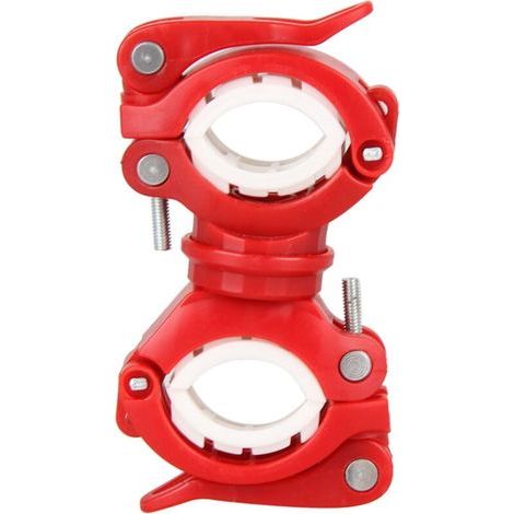 (Rosso) Supporti per luci Clip per torcia da bicicletta Supporti per luci anteriori Clip da alpinismo Accessori per attrezzatura ciclistica per mountain bike (1/4)