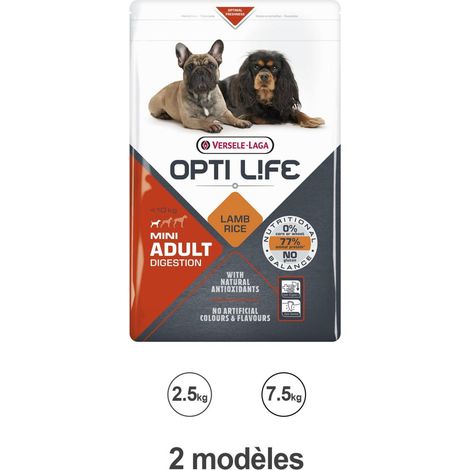 Croquettes Opti Life chien mini digestion : 2.5 kg
