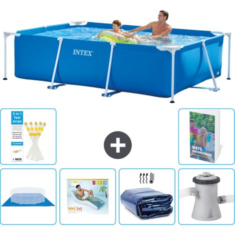 Intex Piscina con estructura Rectangular - 260x160x65 cm - 7-piezas  S171