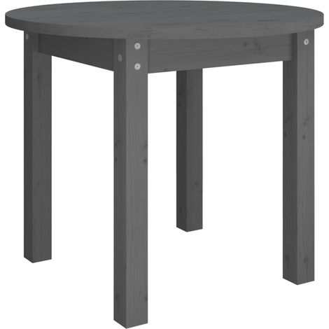 Maison Exclusive - Couchtisch Grau Ø 55x45 cm Massivholz Kiefer