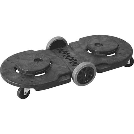 Socle double à roulettes conteneur - EMGA