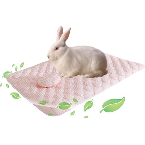 CCYKXATapis Rafraichissant Lapin, 41x30cm Tapis Fraicheur Lapin, Été Tapis Refroidissant pour Lapins, Cochon d'Inde, Chinchilla, Hamster et Autres Rose (1/5)