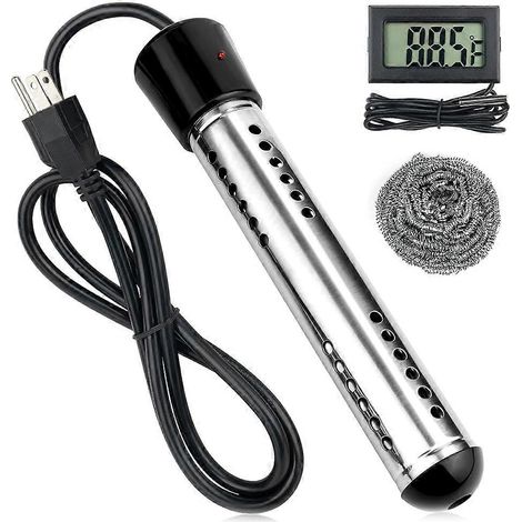 Tauchsieder mit amerikanischem Stecker, 1500 W, mit integriertem LCD-Thermometer. (1/5)