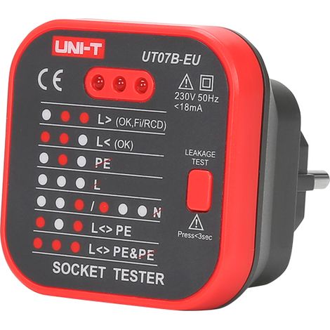 230 V AC Netzanzeiger Uni-T UT07B-EU (1/3)