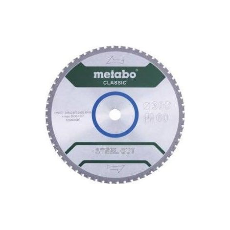 Hoja de sierra "steel cut - classic", 305x25,4 D60 FZ/FA 4° (628668000) METABO