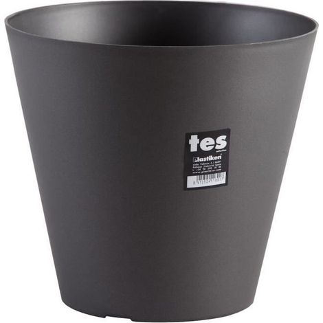 Pot De Fleur Anthracite ø26cm Résistant, Design Moderne - Plastiken (1/2)