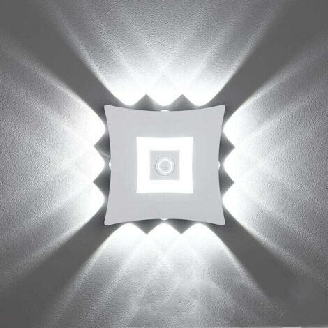royaluxe-Applique murale salon et entréeApplique murale extérieure moderne à LED 18 W avec capteur de mouvement PIR, applique murale étanche IP65, applique murale en aluminium de jardin blanc froid 60 (1/4)