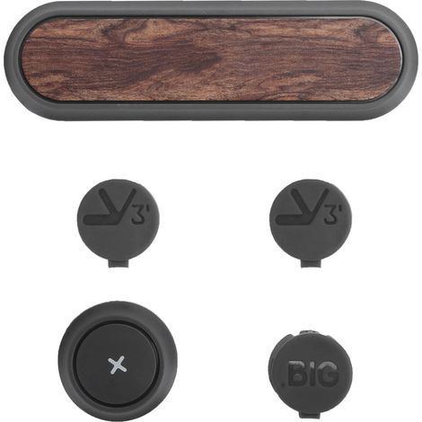 Attaches magnétiques pour câbles, organisateur de câbles polyvalent pour bureau, maison, bureau, voiture, couleur bois noyer (1/5)