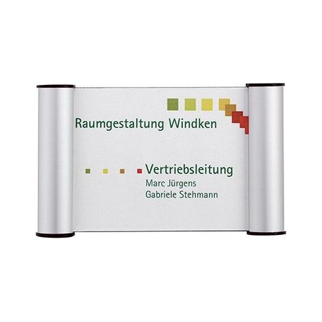 FRANKEN Türschild FRANKEN Clip 180 x 115 mm (B x H) Beschriftungsschild auswechselbarAluminium/Kunststoff silber