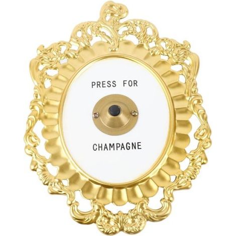 Cloche De Porte - Métal Doré - Décor Vintage Pour Entrée Maison - 20 x 14 5 Cm - 1 Pièce (1/4)