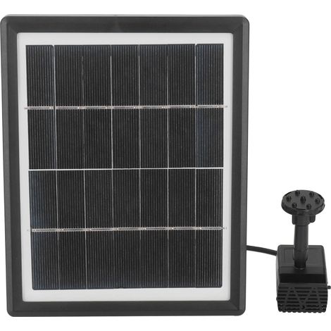 Kit de pompe à eau solaire avec prise au sol, fontaine solaire à jets multiples, bain d'oiseaux, 6 buses, 7 V, 3,5 W