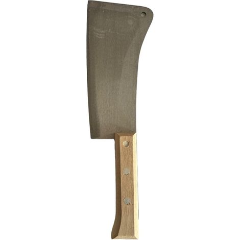 Mannaia da Macellaio 1 kg Con Lama in Acciaio Forgiato Made in Italy con Manico in Legno 23 cm