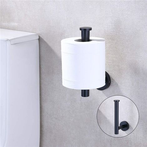Wandmontierter Toilettenpapierhalter aus Edelstahl SUS 304, mattschwarzer Papierhalter, Toilettenpapierrollenhalter für Bad und Küche (1/5)