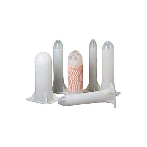 TUBO OGIVA PER INSACCATI IN POLIPROPILENE BIANCO  mm.140
