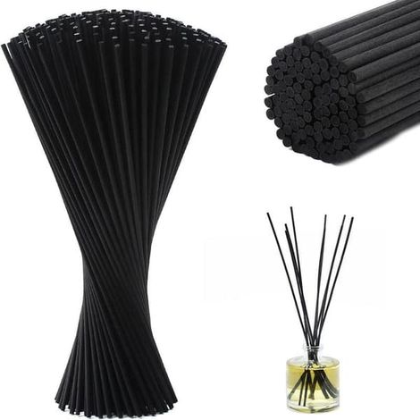 100 bâtonnets parfumés - Recharges pour bâtonnets parfumés - 19 cm × 3 mm - Diffuseur de parfum - Fibre (1/5)