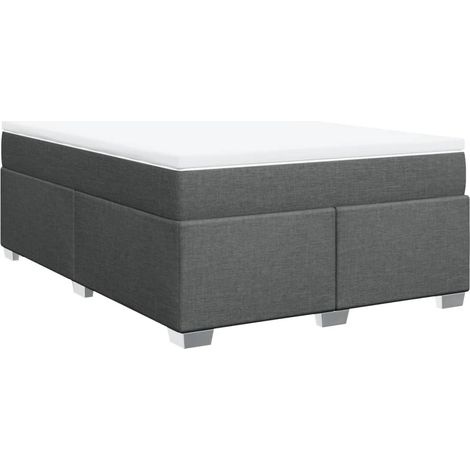 Maison Exclusive - Boxspringbett mit Matratze Dunkelgrau 140x190