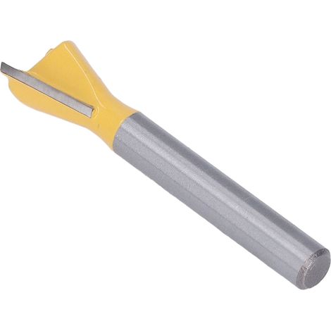 Schwalbenschwanzfräser, 6 mm Schaft, Wolframlegierung, Hartmetall, PTFE-Beschichtung, Holzbearbeitung, Oberfräse, gelb, 1/2 (1/5)