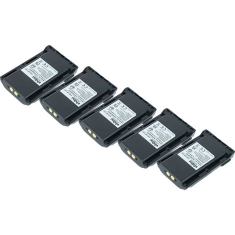 vhbw 5x Akku kompatibel mit Icom IC-F3161DT 66 RR, IC-F3161DT, IC-F3161DS, IC-F3161D, IC-F3161 Funkgerät, Walkie Talkie (940 mAh, 7,4 V, Li-Ion)