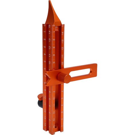 Règle de traçage magnétique à 4 faces avec base magnétique, outil de marquage multifonctionnel pour le travail du bois, la menuiserie et la fabrication de meubles. (1/5)