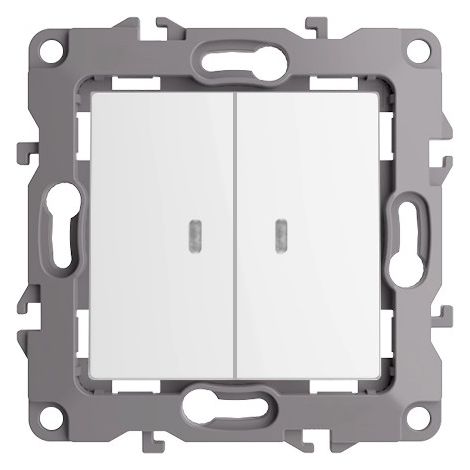 Conmutador doble luminoso/blanco S20