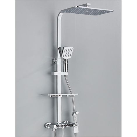 Ensemble de douche mitigeur thermostatique intelli Ensemble de douche pluie à affichage numérique LED, robinet de douche thermostatique eau chaude et froide de luxe, douches for salle de bain ( Color (1/5)