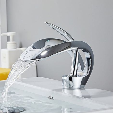 Miscelatore lavabo a cascata cromato Line (1/5)