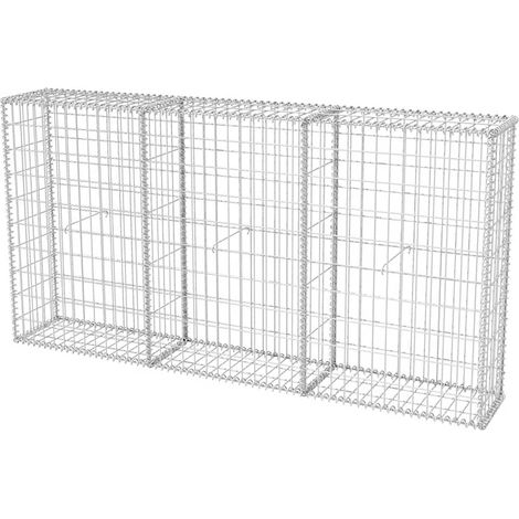 Gabion Basket Galvanised Steel 200x30x100 cm vidaXL (1/7)