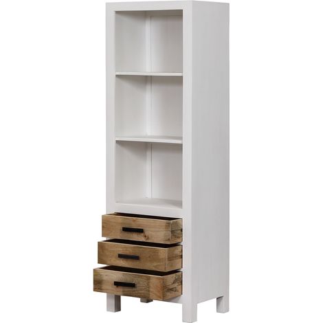 MIRELLA - mobile in legno di mango con 3 cassetti e 3 ripiani
