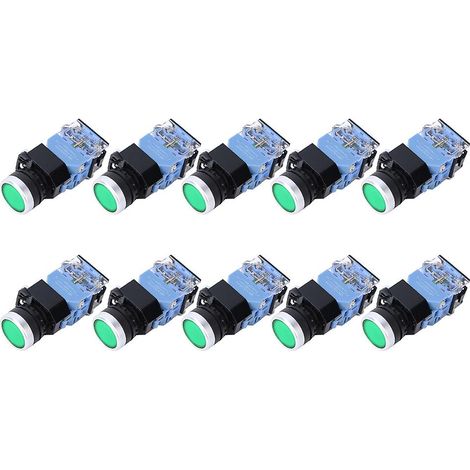 10 interrupteurs à bouton plat BEM38 - 11D à réarmement automatique avec voyants lumineux et fonction d'auto-verrouillage (1/5)