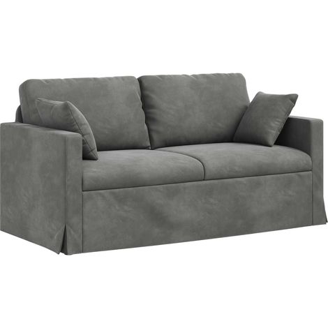 Divano Grigio scuro 158 x 78 x 80 cm Velluto vidaXL