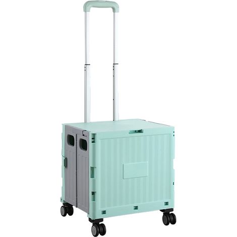 Caddie pliant portable multi-usage à barre télescopique pour légumes fruits pique-nique camping coffre de rangement pliable à main