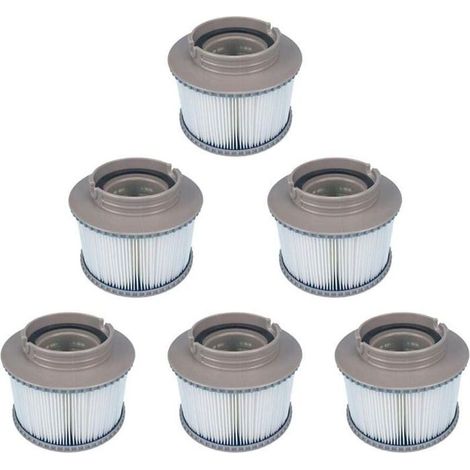 Lot de 6 filtres de rechange MSPA FD2089 – Cartouches à 120 plis pour piscines gonflables (8,6 x 11,5 cm) (1/5)